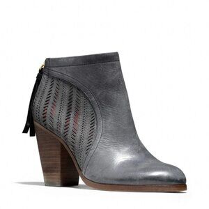 Coach Honey Soft Waxy Leather Laser Cut Booties